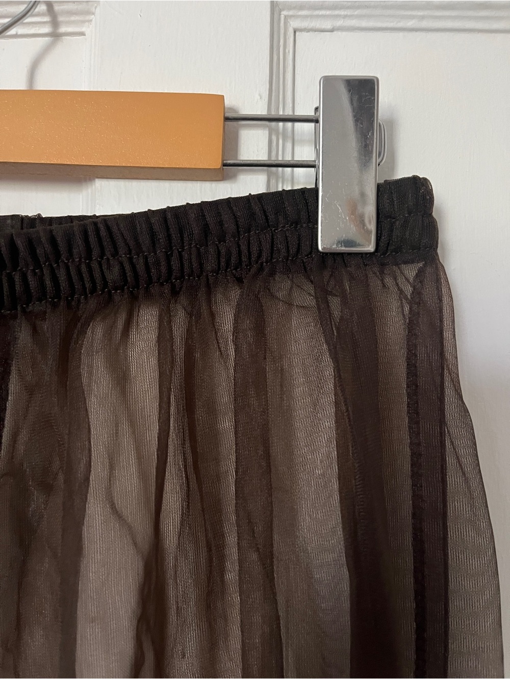 Sheer brown pants naked dressing elevated fashion